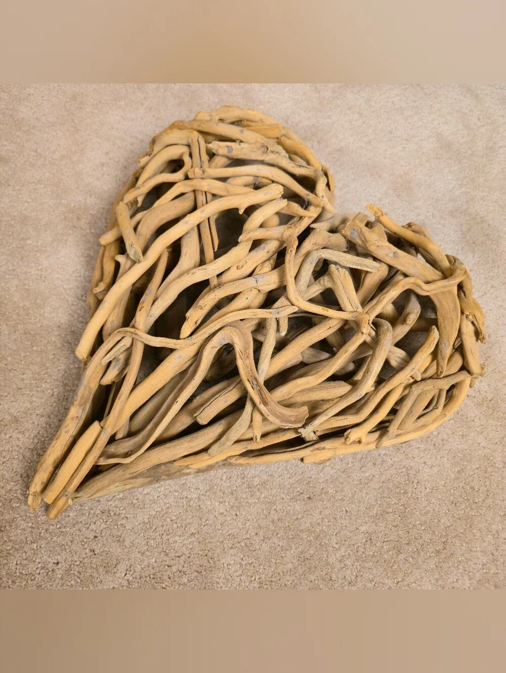 Smallwood & Co. Wall Decor Art Driftwood Heart Interwoven Natural 16x16